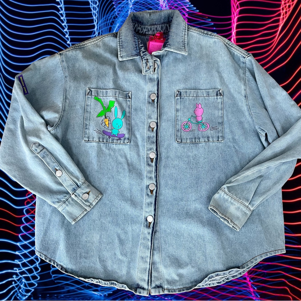 Natasha Zinko Nwt New Denim Shirt Jacket Cotton Oversized 34 / 2-4-6